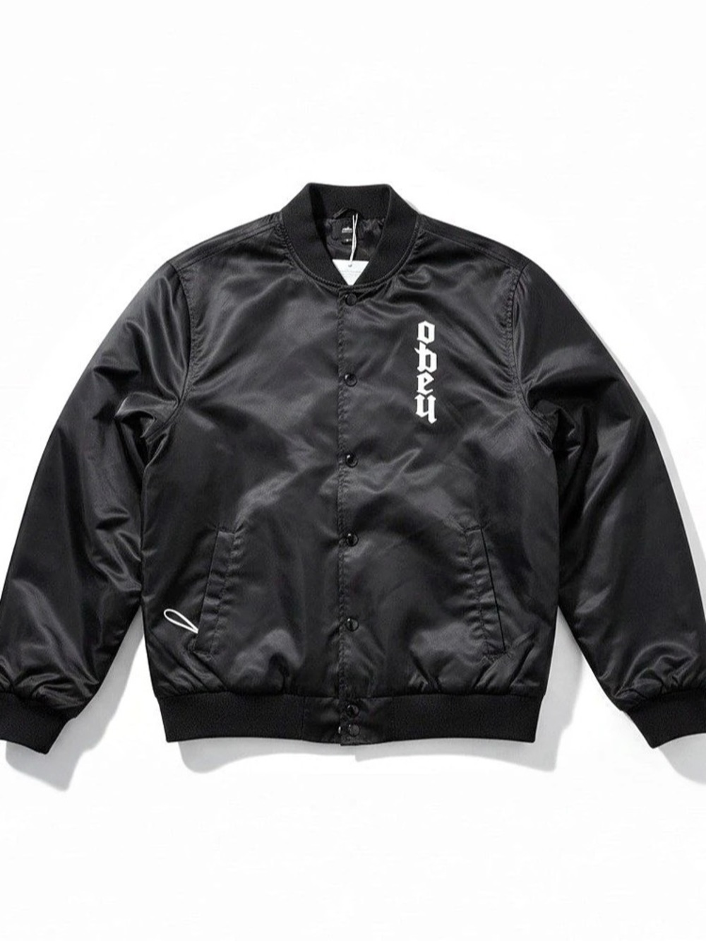 OBEY Bail Bonds Bomber Jacket Black & Red